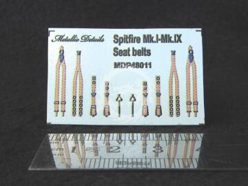 NA ZAMÓWIENIE - Spitfire Mk.I-Mk.IX seat belts -  Metallic Details MDP48011 skala 1/48