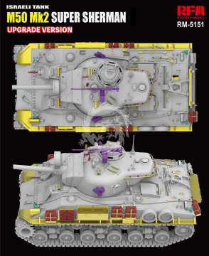  Israeli Tank M50 Mk2 SUPER SHERMAN Upgrade Version - Rye Field Model  RFM-5151 skala 1/35