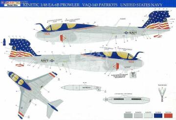 Grumman EA-6B Prowler Kinetic K48022 skala 1:48 