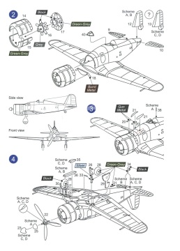 Model plastikowy Fiat G.50 ‘Initial Series’ Mark I MKM144127 1/144