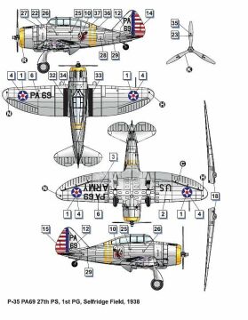 Model plastikowy Seversky P-35 Dora Wings DW48012 skala 1/48