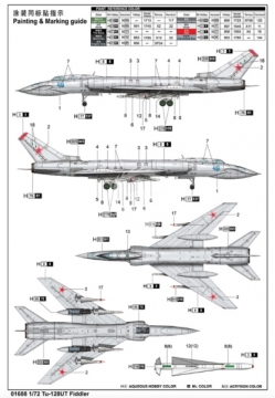 Tu-128UT Fiddler Trumpeter 01688 skala 1/72