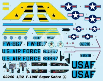 F-100F Super Sabre Trumpeter 02246 skala 1/32