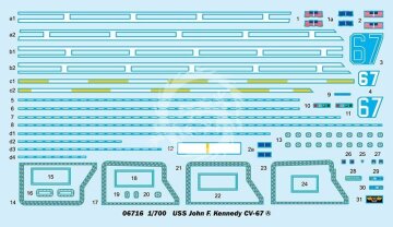 USS John F. Kennedy CV-67 Trumpeter 06716 1/700