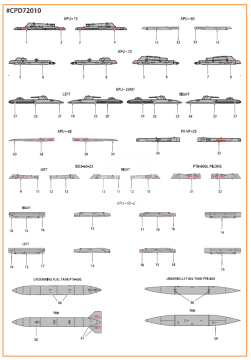 Kalkomania- MiG-23ML, MLA standard stencils for grey paint schemes for CP kits and other Clear Prop CPD72010 skala 1/72