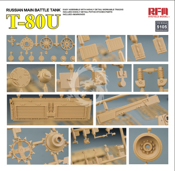 PREORDER - Russian Main Battle Tank T-80U RYE FIELD MODEL RFM5105 skala 1/35