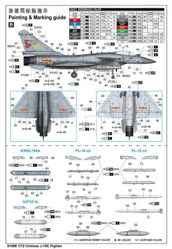 Chinese J-10C Fighter Trumpeter 01698 skala 1/72 