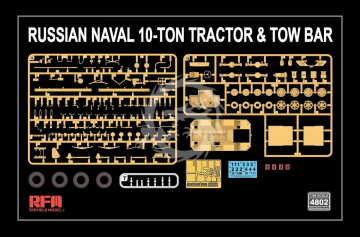 Russian Naval 10-Ton Tractor & Tow Bar  RYE FIELD MODEL RFM4802 skala 1/48