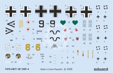Bf 109F-4 - Eduard Plastic Kits 7478 skala 1/72