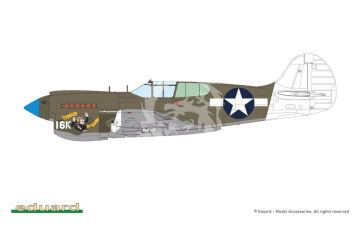  P-40K short tail - Eduard 82243 skala 1/48