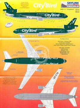 McDonnell Douglas MD-11 CityBird Skyline Decals SKY144-30 1:144