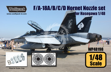 Zestaw dodatków F/A-18A/B/C/D Hornet F404 Engine Nozzle set (for Hasegawa 1/48), Wolfpack WP48198 skala 1/48