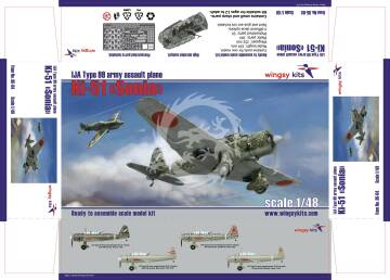 Model plastikowy IJA Type 99 army assault plane Ki-51 “Sonia”, WINGSY KITS D5-04, skala 1/48