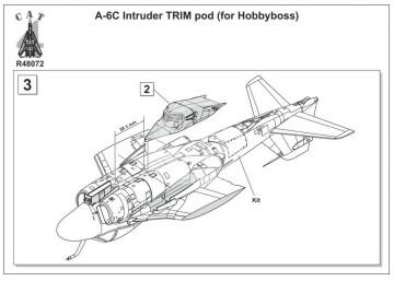 A-6C Intruder Trim pod CAT4 R48072 skala 1/48