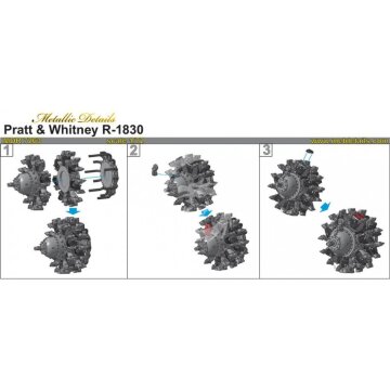 Pratt & Whitney R-1830 Metallic Details MDR7263 skala 1/72