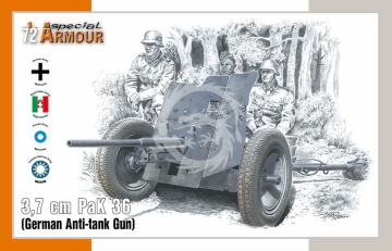 NA ZAMÓWIENIE - 3,7cm Pak 36 German Anti-Tank Gun Special Armour SA72024 skala 1/72