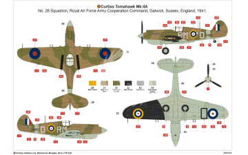 Curtiss Tomahawk Mk.II Airfix A05133 skala 1/48