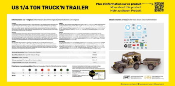 Ciężarówka z przyczepą US 1/4 Ton Truck'n  - Trailer Heller 81105 skala 1/35