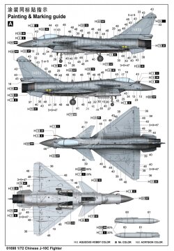 Chinese J-10C Fighter Trumpeter 01698 skala 1/72 