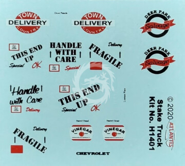 '55 Chevrolet 2 ton Stake Truck - Atlantis  H1401 skala 1/48