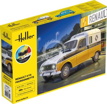 STARTER KIT Renault 4 F4 Fourgonette - Heller 58700 skala 1/24