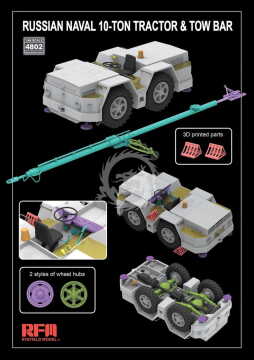 Russian Naval 10-Ton Tractor & Tow Bar  RYE FIELD MODEL RFM4802 skala 1/48
