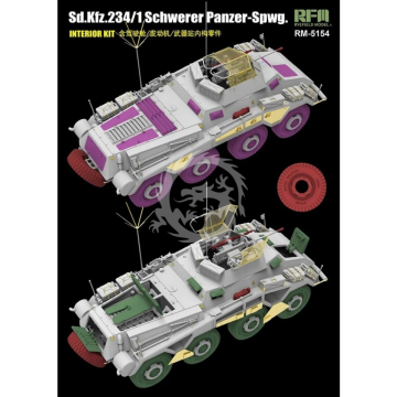 Sd.Kfz. 234/1 Schwerer Panzer-Spwg. Interior Kit - Rye Field Model  RM-5154 skala 1/35