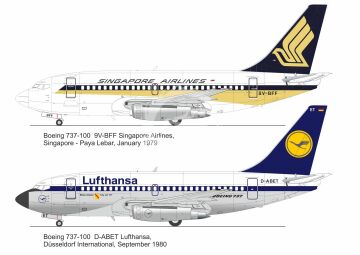 Boeing 737-100 BPK big planes kits 7201 skala 1/72