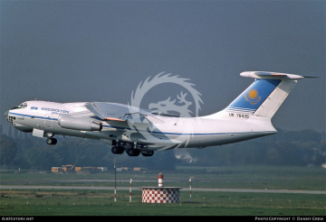 IŁ-76 IL-76 Kazakstan airlines UN 76435 Kalkomania Pas-Decals skala 1/144