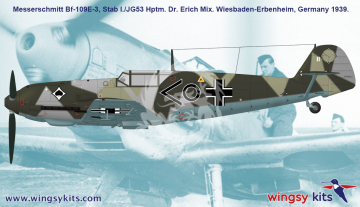 MESSERSCHMITT Bf 109 E-3, WINGSY KITS D5-08 skala 1/48