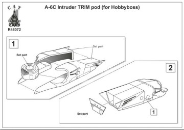 A-6C Intruder Trim pod CAT4 R48072 skala 1/48