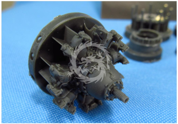Pratt & Whitney R-1830 Late- Metallic Details MDR4887 skala 1/48