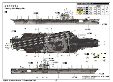 USS John F. Kennedy CV-67 Trumpeter 06716 1/700