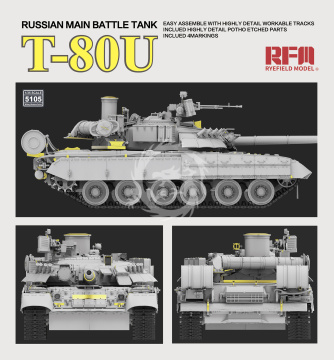 PREORDER - Russian Main Battle Tank T-80U RYE FIELD MODEL RFM5105 skala 1/35