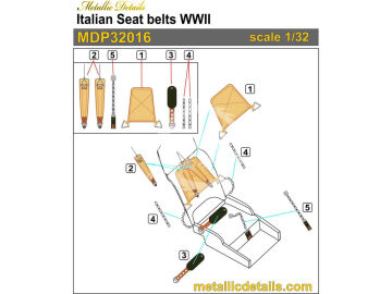 Italian seat belts WWII - Metallic Details MDP32016 skala 1/32