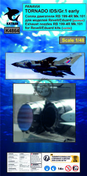   Tornado IDS/GR.1 early Exhaust Nozzles RB 199-4R Mk.101 (varied) - Katran K4864 skala 1/48
