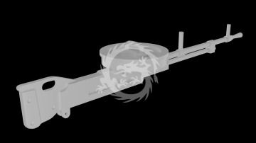 7.92 mm wz.37 Aircraft Machine Gun – 3D Printed - Metallic Details MDR3281 skala 1/32