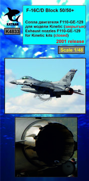 F-16C/D Block 50/50+ Viper Exhaust Nozzles engine F-110-GE-129 2001 release (closed) for KINETIC Katran K4833 1/48