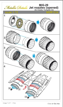 MDR7234 MiG-29. Jet nozzles-Metallic Details 1/72