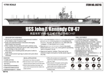 USS John F. Kennedy CV-67 Trumpeter 06716 1/700