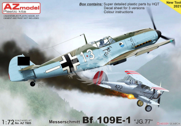 Bf 109E-1 „JG.77“ AZ-Model 7805 skala 1/72