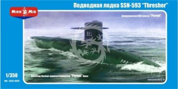 American Nuclear-powered Submarine USS Thresher SSN-593 MikroMir 350-005 skala 1/350