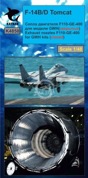 F-14BD Tomcat Exhaust Nozzles Engine F110 Ge400 Closed GWH Katran K4858 skala 1/48