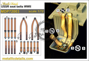 USSR seat belts WWII - Metallic Details  MDP72003 skala 1/72