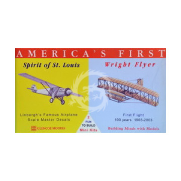 Samoloty America's First - Spirit of St Louis / Wright Flyer - Glencoe Models 3102 skala 1/110 1/100
