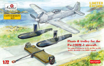 PRZEDSPRZEDAZ - Floats & trolley for Fw-190W-1 fighter - Amodel NA72007 skala 1/72