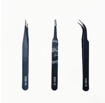 Zestaw Premium Antystatycznych Pęset ze Stali Nierdzewnej 