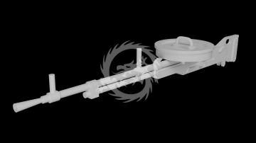 7.92 mm wz.37 Aircraft Machine Gun – 3D Printed - Metallic Details MDR3281 skala 1/32