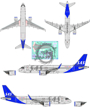 Model plastikowy Airbus A320neo, Zvezda 7037, skala 1/144