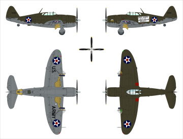PREORDER- Republic P-47 Thunderbolt Dora Wings DW48051 skala 1/48